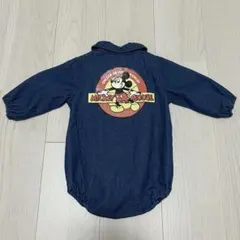 新品未使用　ミッキー デニムロンパース 70cm