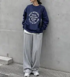 Drake's ネイビー クルーネック スウェット - メルカリ