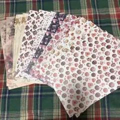 mint様　a4 デザインペーパー　16枚　セット　コラージュ　バレンタイン