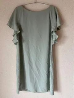 【ZARA BASIC】フリルスリーブドレス