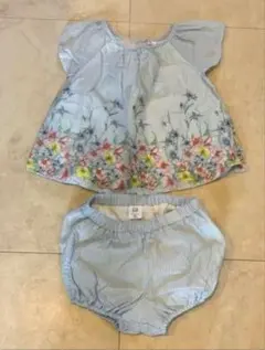 babygap ベビーギャップ 水色ストライプ 花柄 セット 80〜90