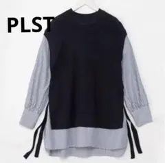 PLST 袖切替ニットS