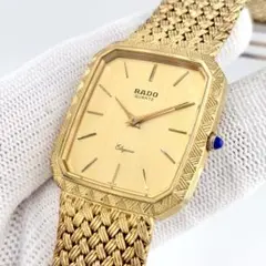 【稼働】 RADO メンズ 腕時計 ゴールド スクエア 2針 エレガンスのサムネイル