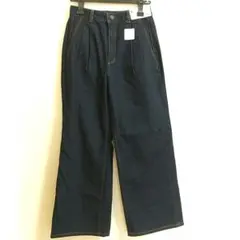 【新品】GU デニムタックトラウザー S