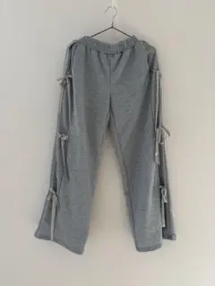 SHEIN グレー リボン付きパンツ XS
