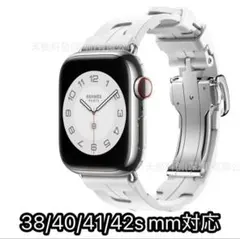 Apple Watch バンドシンプルトゥール 白 38/40/41/42s対応