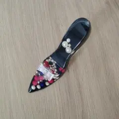 送料のみ★美品★ビーズ装飾ハイヒール型オブジェ