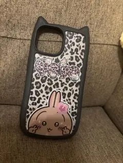 iPhone用ケース 猫耳 ヒョウ柄