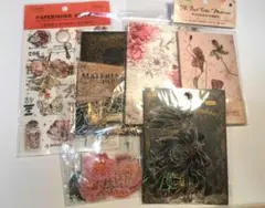 440素材詰め合わせセット／まとめ売り価格でお得に コラージュ 紙モノ シール