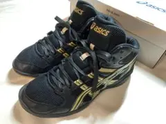 asics バスケットボールシューズ ブラック ゴールド 24.5cm