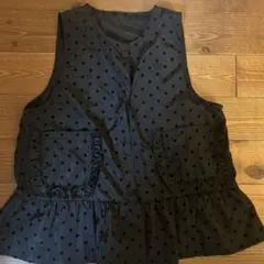 2000➡️1150 ハンドメイド　ドット柄カジュアルベスト
