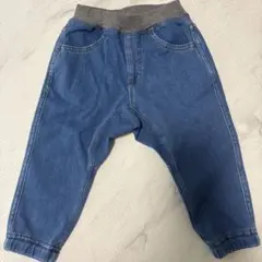 【新品未使用品】無印/デニム風パンツ/80
