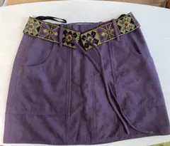 ANNA SUI アナスイ　タイトスカート 刺繍ベルト付き