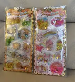 なっとうちゃん　フワフワらびちゃん　 キラキラウォーターシール クラックス