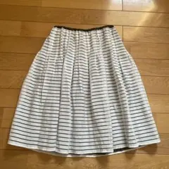 プリーツスカート　リバーシブル　白　カーキのサムネイル