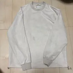 ZARA フェイクスエード クルーネック スウェット ベージュ