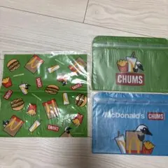 チャムス　マクドナルド　ジッパーポーチ　クリーナークロス