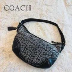COACH コーチ シグネチャー ワンショルダーバッグ ハンドバッグ ブラック