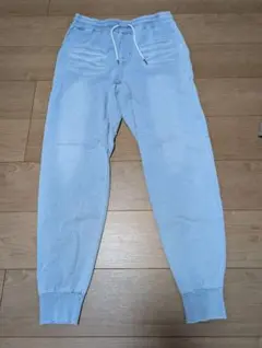 スウェットデニム ジョガーパンツ ライトブルー