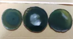 グリーン アゲート スライス 大 3個セット