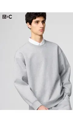 UNIQLO:C オーバーサイズスウェットシャツ/グレーS