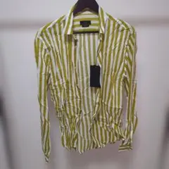 【新品】ZARA スリムフィット 長袖ストライプシャツ Sサイズ　ザラ