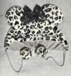 ディズニー ミニー ファンキャップ ヒョウ柄 ホワイト