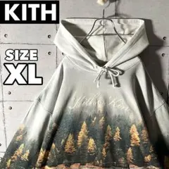 鬼レア ☆ キス KITH ウッドランドネルソン風景 総柄スウェットパーカーXLのサムネイル