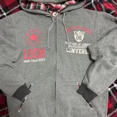 CONVERSE グレー パーカー フルジッパー