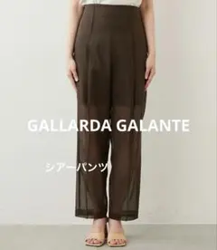 GALLARDAGALANTE シアーパンツ　ハイウエスト　ブラウン Sのサムネイル