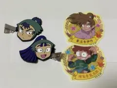忍たま ヘアクリップ 立花仙蔵&食満留三郎　ステッカー　乱太郎　善法寺伊作