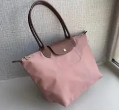 ロンシャン LONGCHAMP 折り畳みトートバッグ Lサイズ 茶ピンク