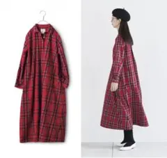 フェリシモ サニークラウズ ponさん タータンワンピース M