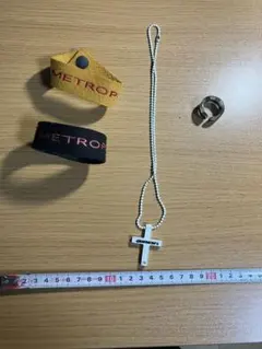 メンズ アクセサリー3点セット ネックレス リング リストバンド
