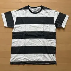 キムタク着用 BLUE BLUE ピグメントボーダー ポケット Tシャツ L