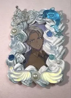 ホイップデコ トレカケース 水色×白色