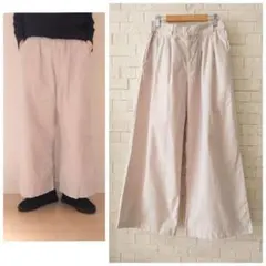 KBF ツータックワイドパンツ ライトベージュ