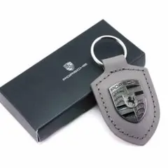 【匿名配送】ポルシェ クレスト キーリング キーホルダー ターボナイト グレーのサムネイル
