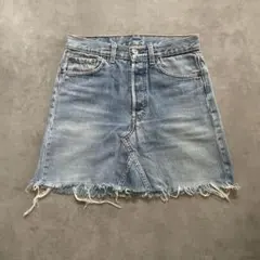 USA製 ヴィンテージ Levi's ブルー デニム スカート カットオフ ミニ
