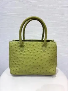 HAMANO ハマノ オーストリッチ濱野皮革工藝 ハンドバッグ レッド系 美