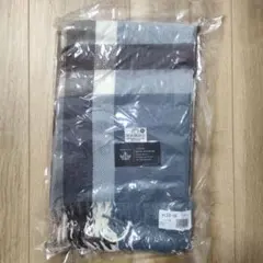 reca ウール混チェック柄大判ストール マフラー ブルー