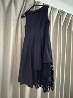 結婚式 ドレス お呼ばれ ワンピース ネイビーMサイズ披露宴