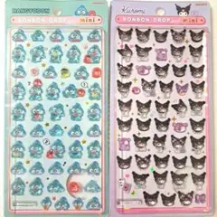【正規品】はんぎょどん クロミ ボンボン ドロップ シール ミニ サンリオ ２枚