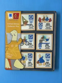 【希少】 2004アテネオリンピックマクドナルドピンバッジ6個セット専用ケース入
