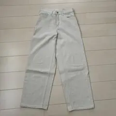 UNIQLO ストレートデニム 28 ライトグレー
