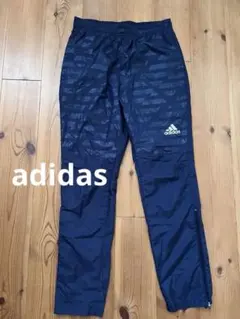 adidas ネイビー ストライプジャージパンツ