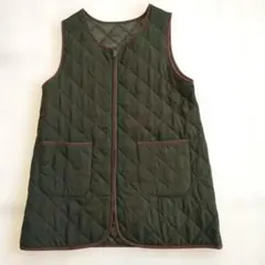 LIVETION オリーブグリーン キルティングベスト　Mサイズ