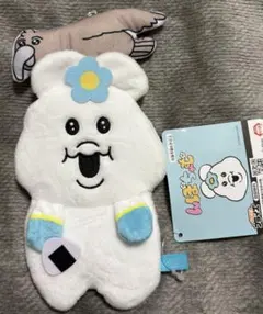 【あ。様専用】んぽちゃむ リール付きぬいぐるみパスケース おにぎり