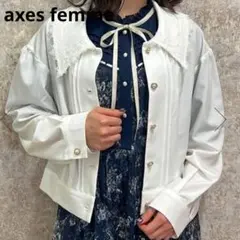 axes femme　アクシーズファム　レース襟ブラウス風ブルゾン　ロリータ