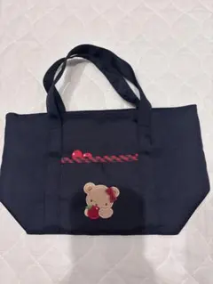 美品 ファミリア ミニトートバッグ 赤チェック 160890